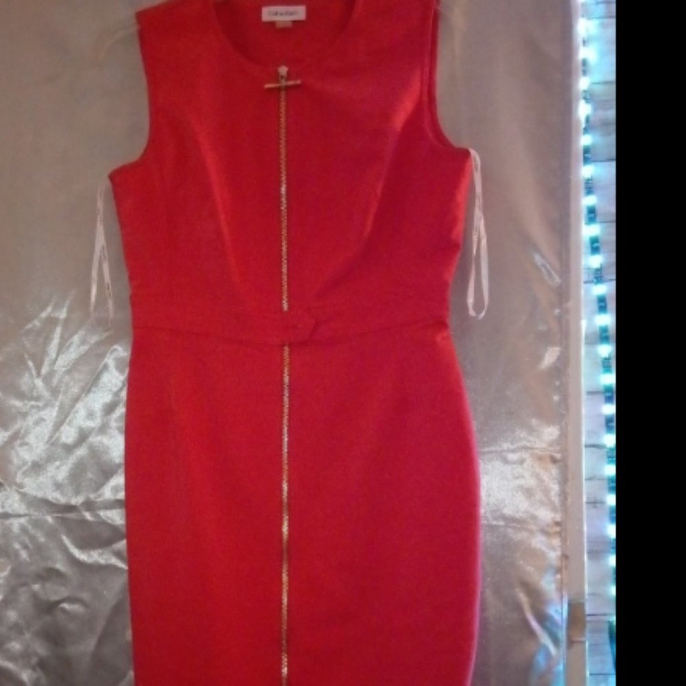 Calvin Klein orange dress